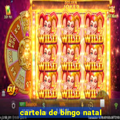 cartela de bingo natal